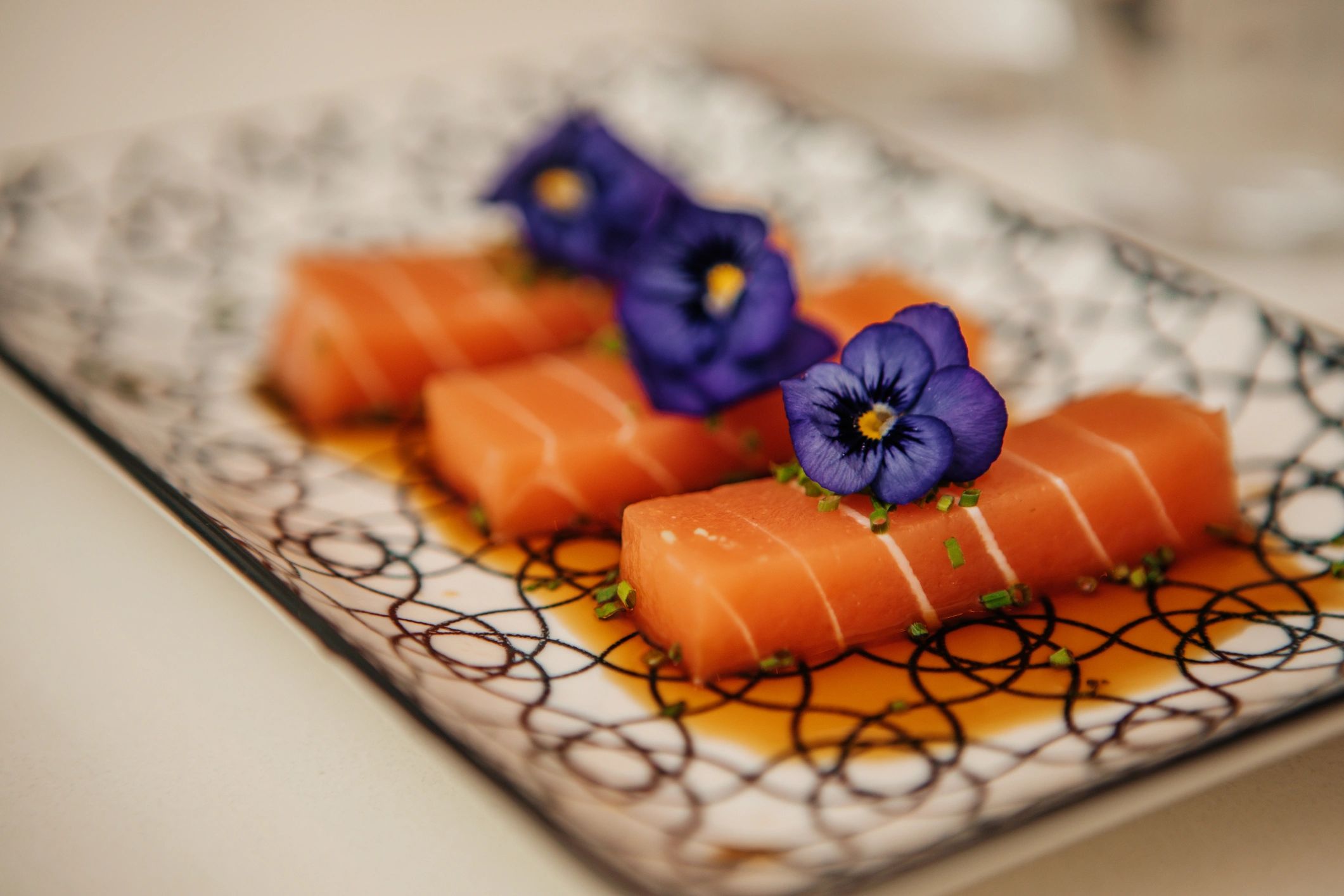 Sushi platter presentation